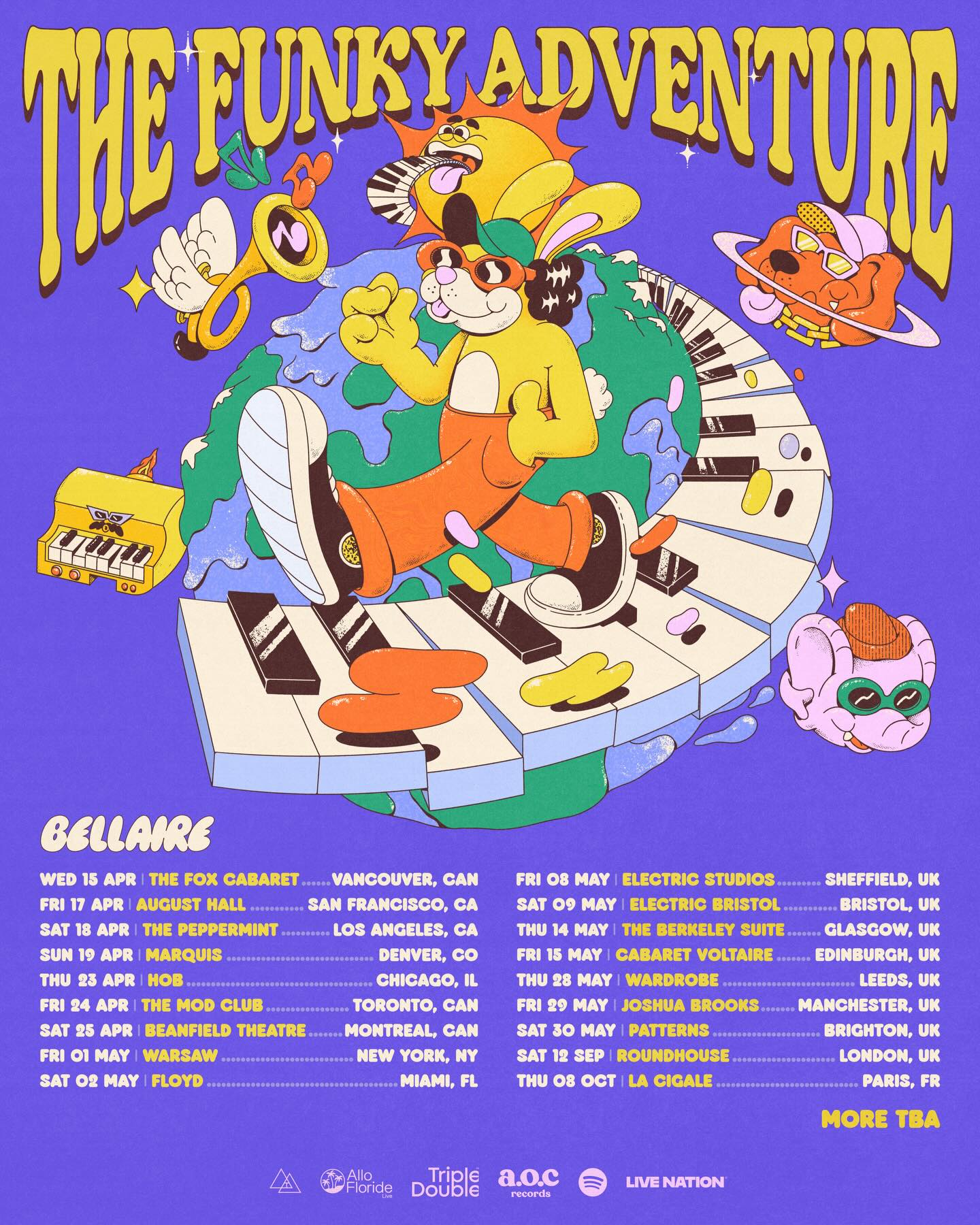 Bellaire The Funky Adventure Tour Poster 2026